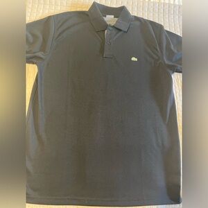 Lacoste Polo Shirt Men XXL Adult Black Logo Golf Cotton Stretch Mesh Crocodile